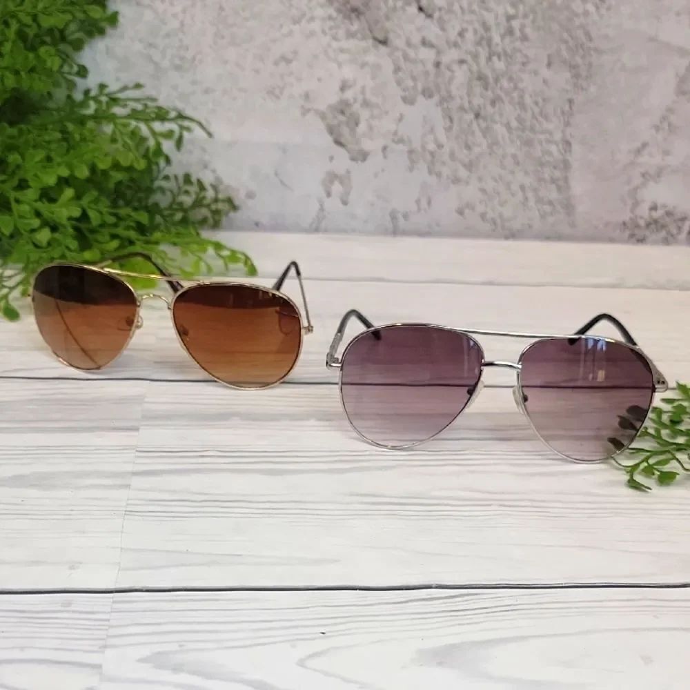 Stylish Aviator Sunglasses Set Of 2 Unbranded Small Size